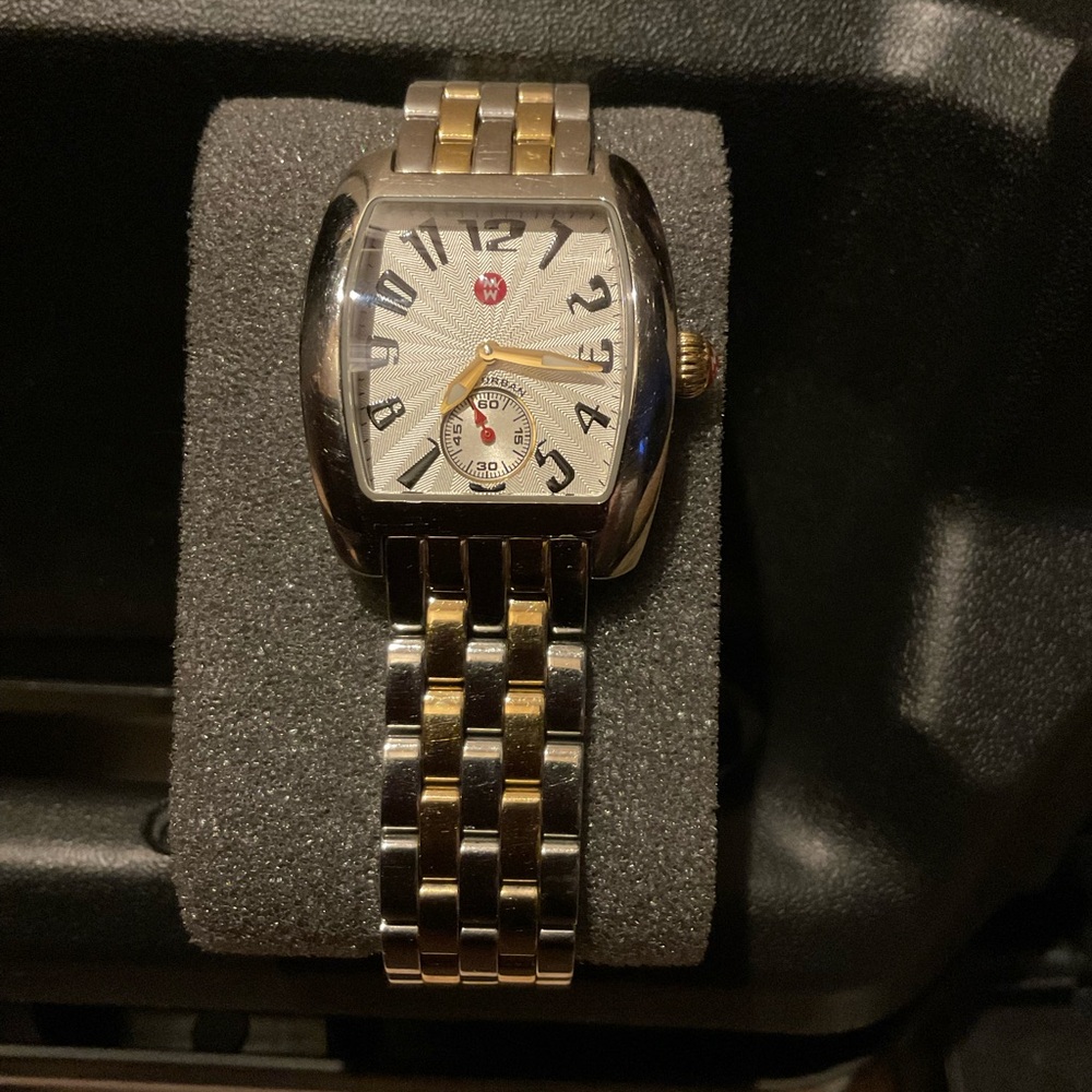 Michele Two-Tone Silver and Gold Women's Watch